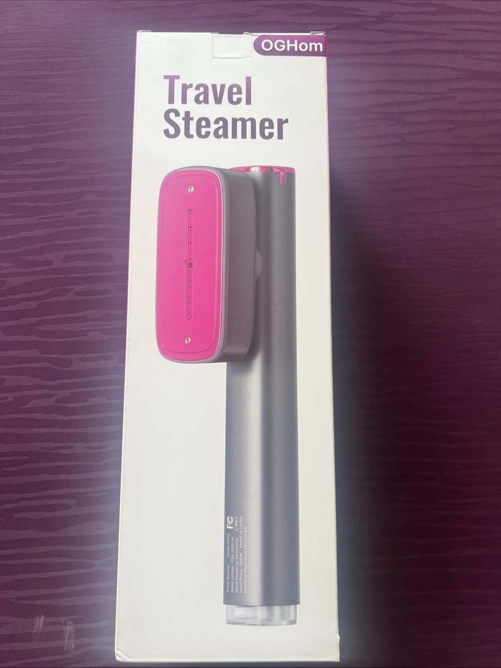 OGHom Travel Steamer in Pink and Silver